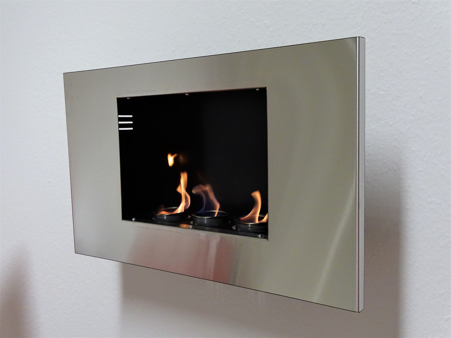 Bioethanol Brennkammer Edelstahl Kamin Gel Keramikschwamm Doppelwandig 60-180